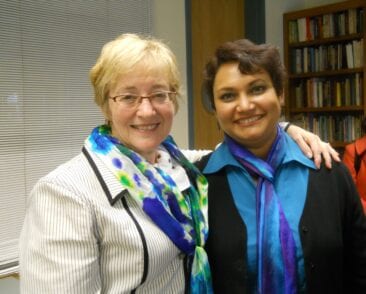 Dr. Farhana Sultana hosting Maude Barlow, Recipient of the 2005 Right Livelihood Award, at Syracuse University, 2011