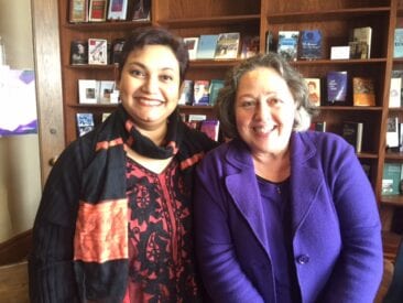 Dr. Farhana Sultana with Dr. Rosi Braidotti, renowned feminist philosopher, at Syracuse University, 2015