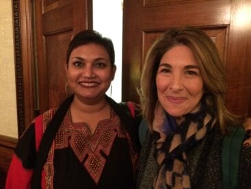 Dr. Farhana Sultana with Naomi Klein, famous author & activist, at Syracuse University, 2015