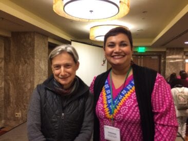 Dr. Farhana Sultana with Dr. Judith Butler, renowned philosopher & Honorary Geographer, at the American Association of Geographers annual conference, 2016