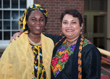 Dr. Farhana Sultana with Hauwa Ibrahim, human rights lawyer & Sakharov Laureate 2005, at Syracuse University, 2014