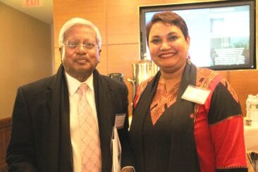 Dr. Farhana Sultana with Sir Fazle Hasan Abed, KCMG, the founder of BRAC, at Harvard University, 2015