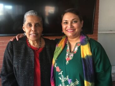 Dr. Farhana Sultana with Dr. Barbara Smith, renowned civil rights activist & scholar, at Syracuse University, 2018